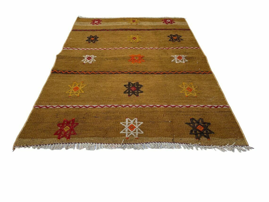 Traditional Turkish Mini Kilim Rug Vintage Anatolian Turkish Kelim photo Textiles