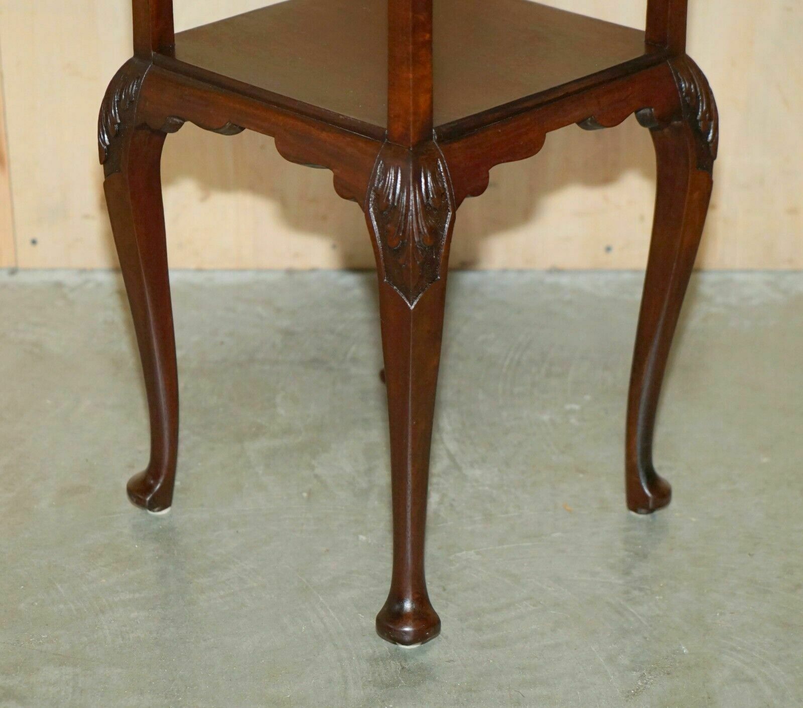 photo furniture Pair Of Stunning Thomas Chippendale Style Two Tiered Mahogany Side End Tables