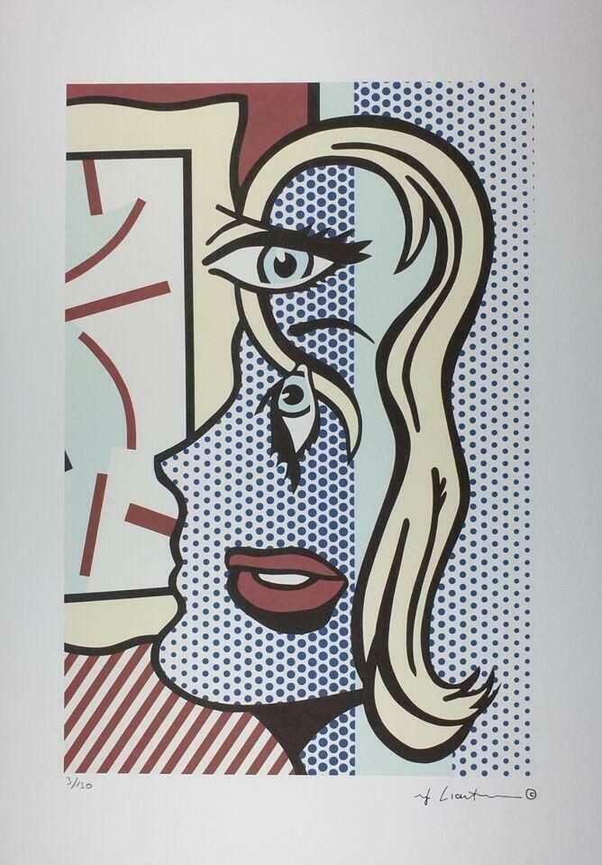 photo for sale 1980s Original Roy Lichtenstein "Art Critic" Limited Edition Lithograph