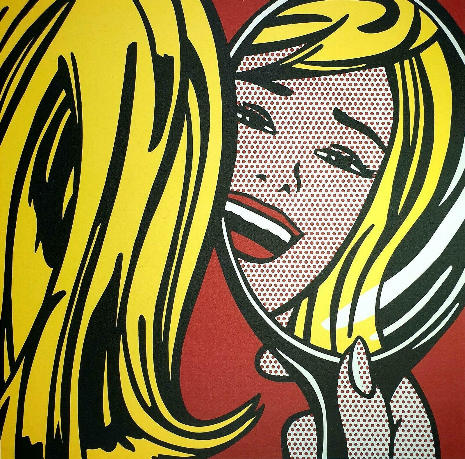 Art After Roy Lichtenstein (1923–1997) Girl In Mirror, 1980s – Limited Edition Silkscreen photo