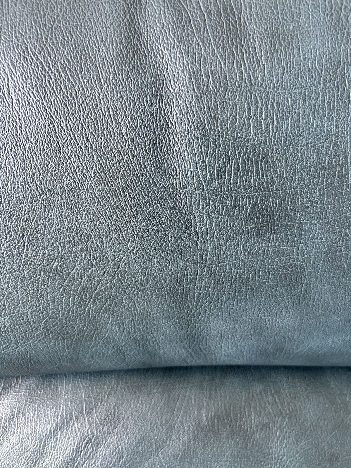 Mid Century Danish Design Blue Leather Sofa. Fantastic Condition photo for sale