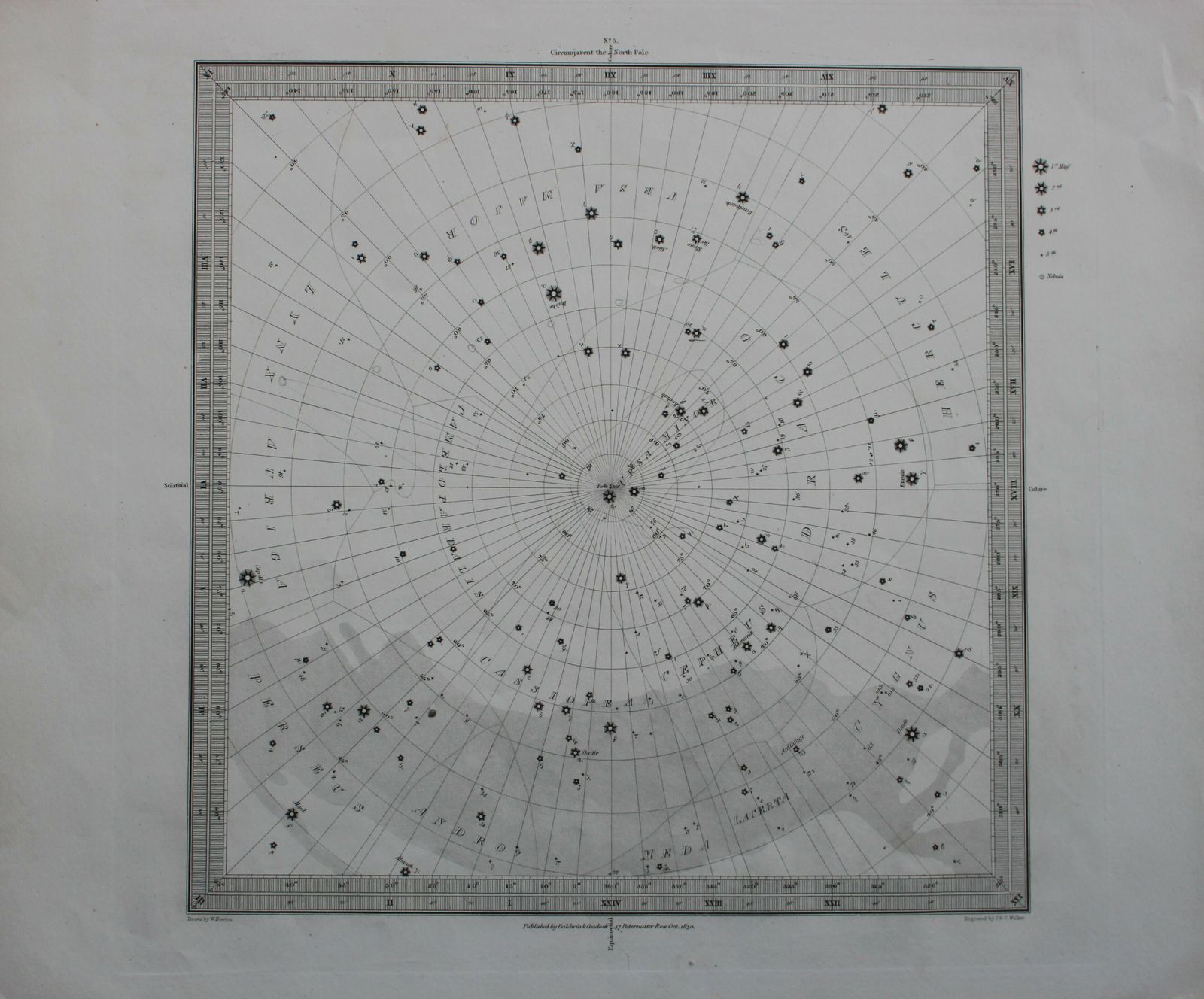 'Six Maps Of The Stars'  Sduk C1830 photo vinterior