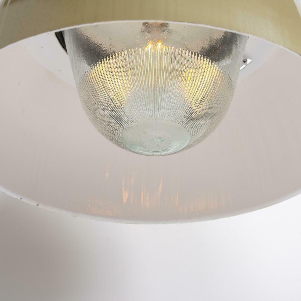 395.0 Xl Polish Factory Lights With Prismatic Glass   Olive Green / Polished Steel photo