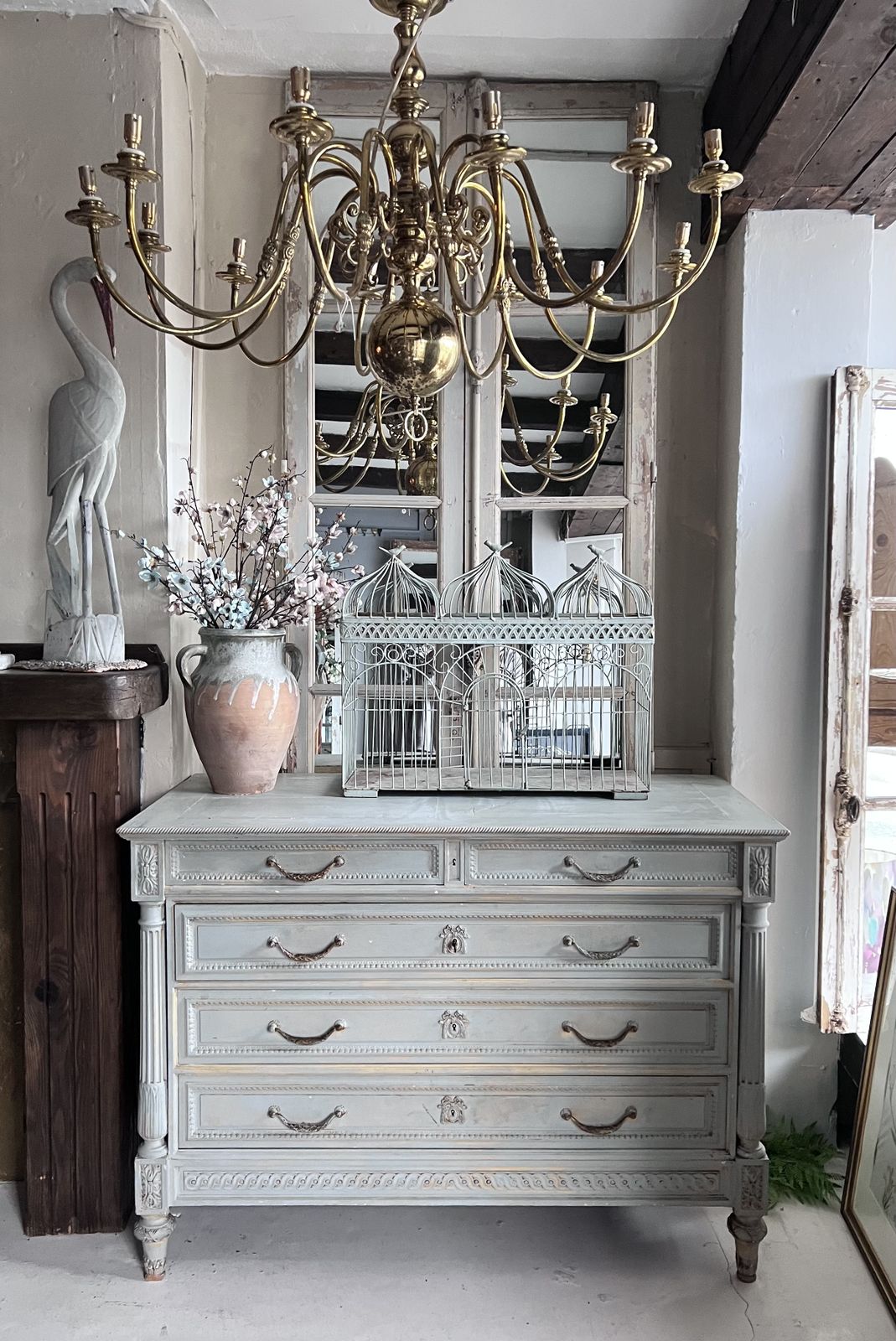 Beautiful French Antique Aged Chest Of Drawers