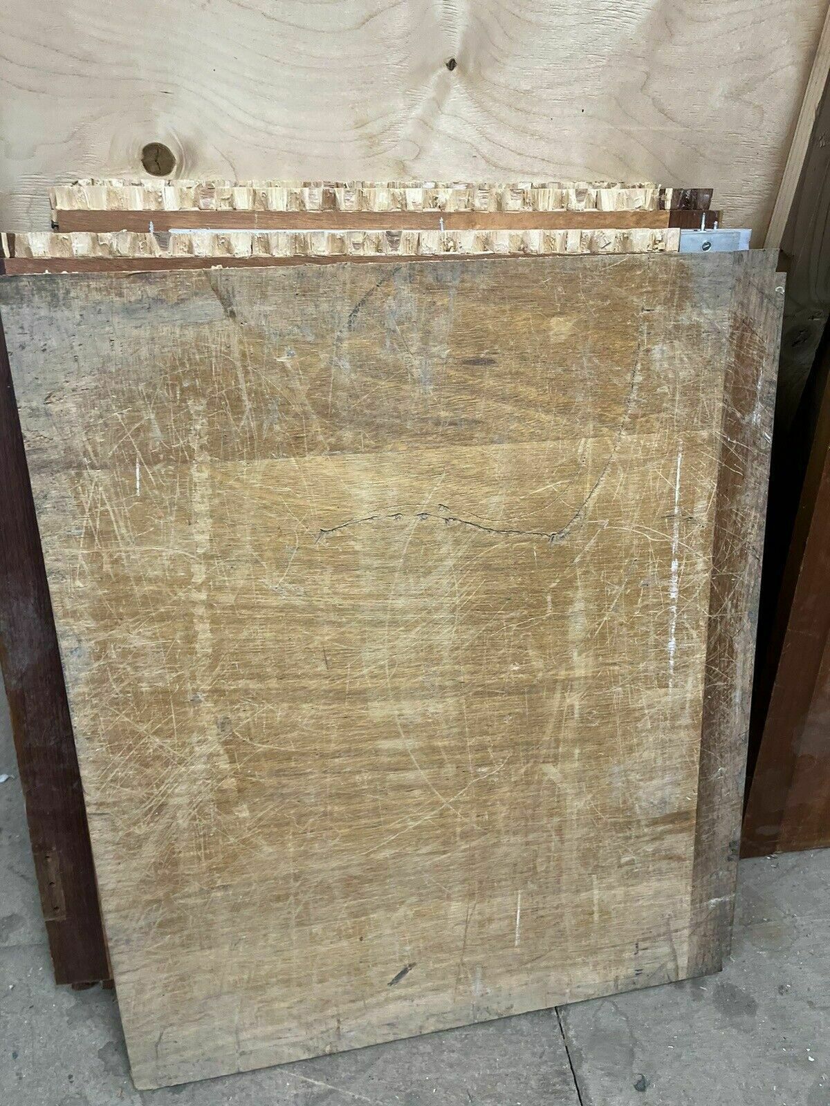 Furniture Reclaimed Iroko Wood Panels 13 Pieces School Cabinet photo