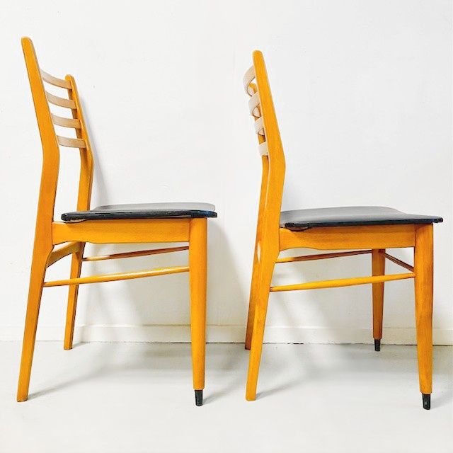 Set Of Vintage Danish Design Dining Room Chairs Skai Black photo furniture