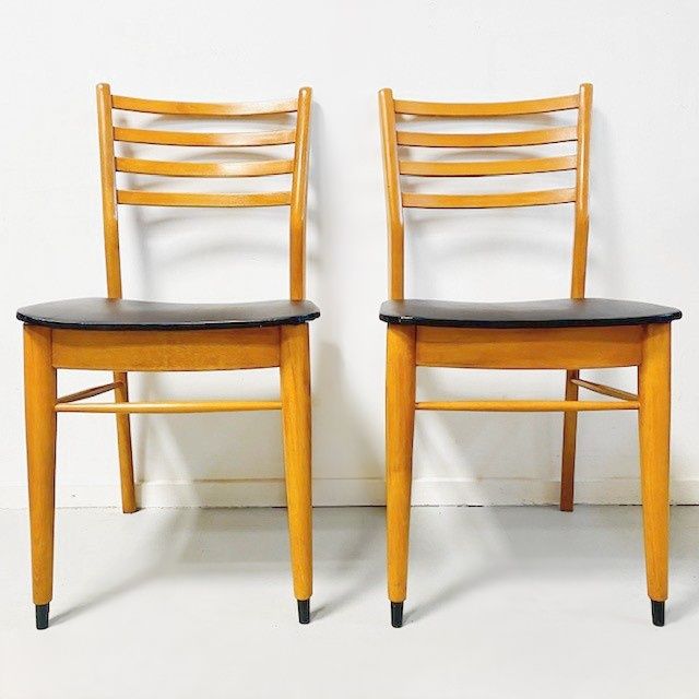 Set Of Vintage Danish Design Dining Room Chairs Skai Black photo Furniture