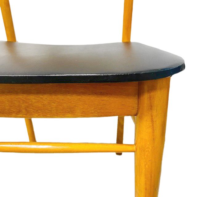 Set Of Vintage Danish Design Dining Room Chairs Skai Black photo vintage