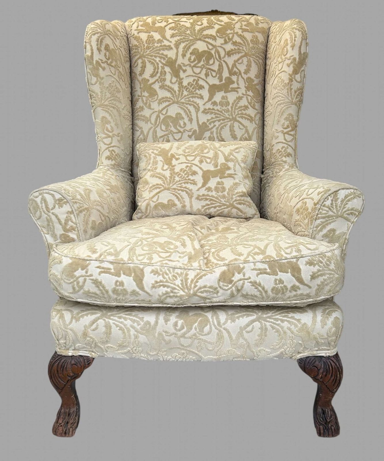 A C1900 Wing Armchair, 1900s, Antique photo furniture