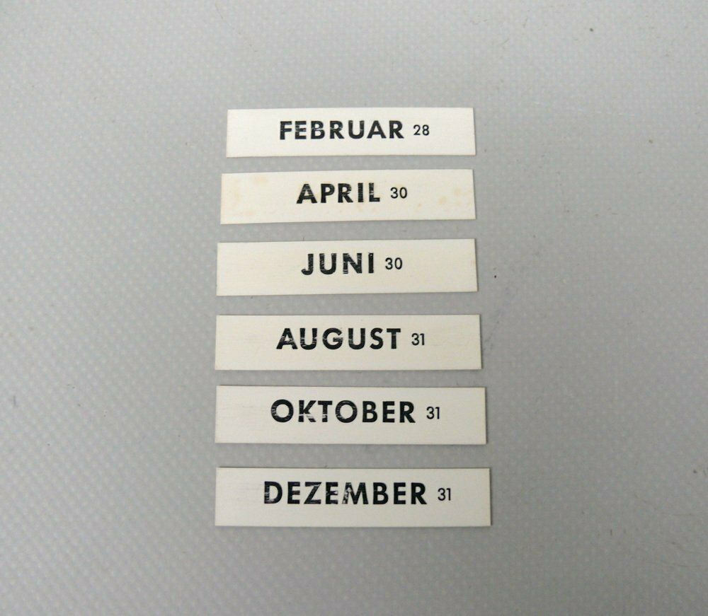 photo furniture Bauhaus Eternal Calendar In Brass By Jakob Maul, 1930s