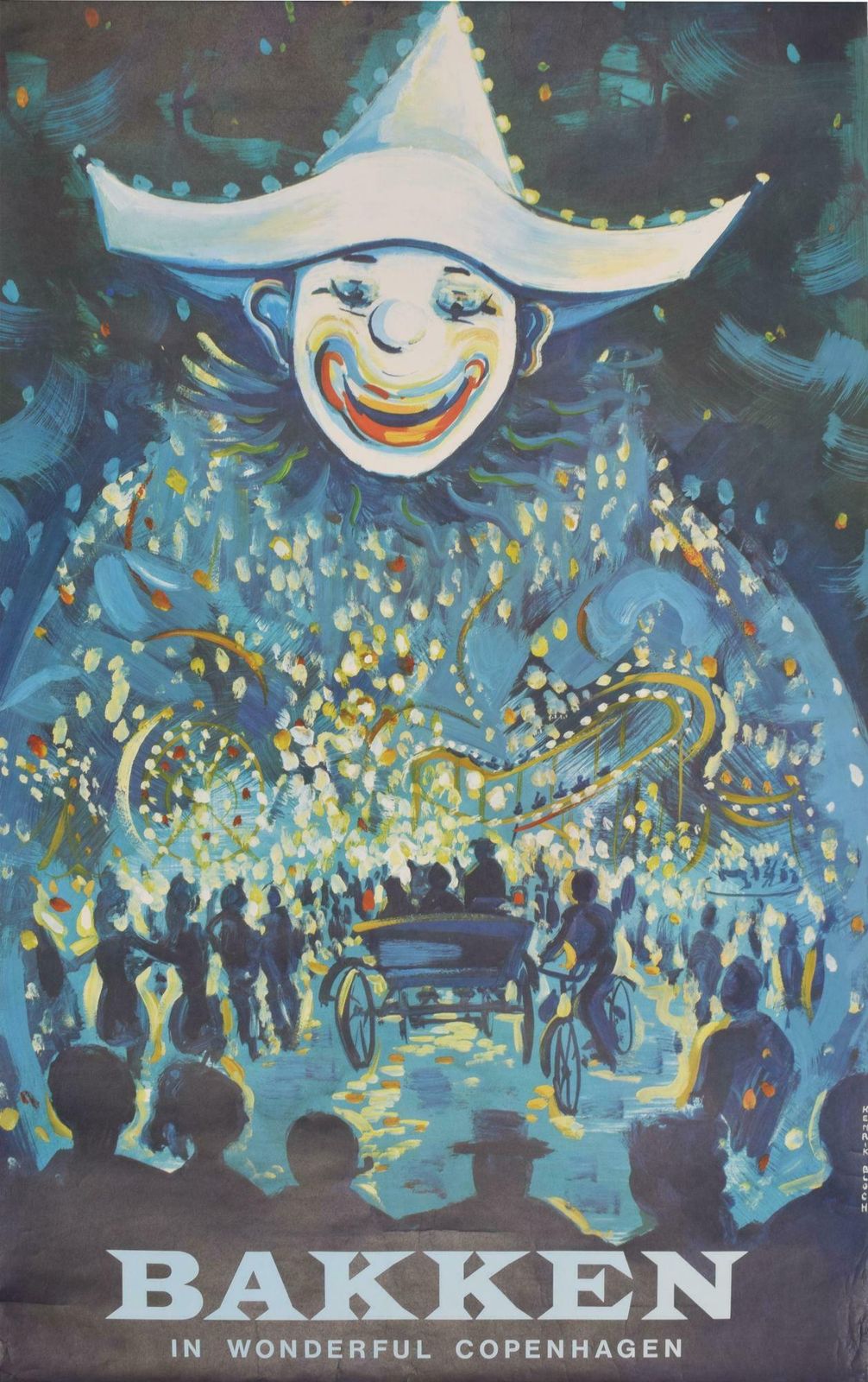 Henrick Bloch Denmark Bakken In Wonderful Copenhagen Original Vintage Poster By Henrick Bloch