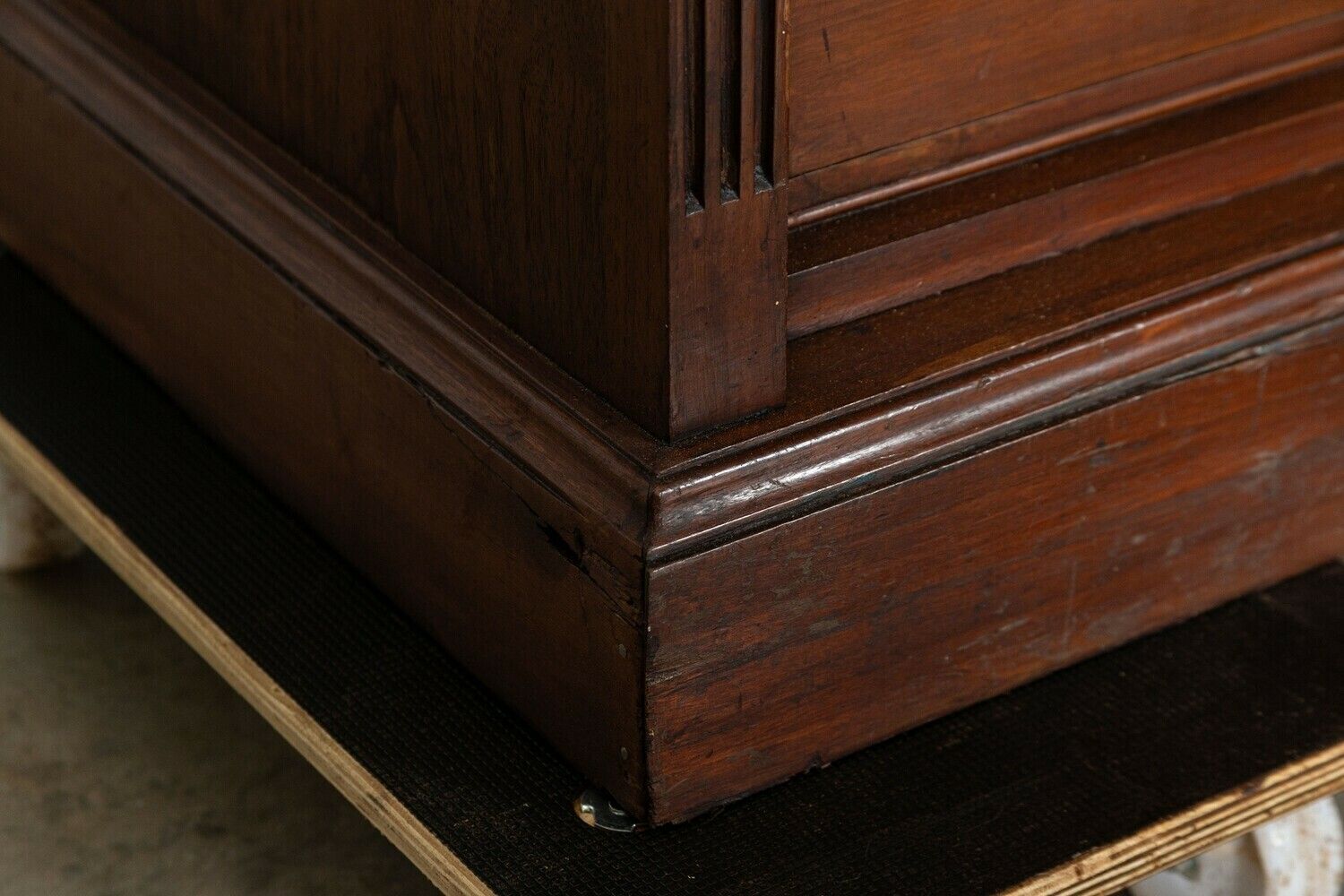 5118.0 Large 19thc English Walnut Apothecary Bank Drawers photo