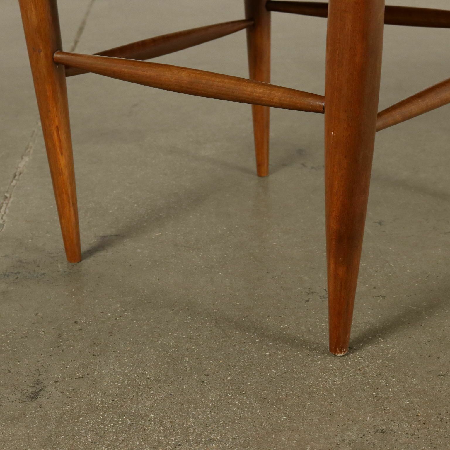 Pair Of Vintage 1950s Thrones Beech And Straw Italy photo vinterior