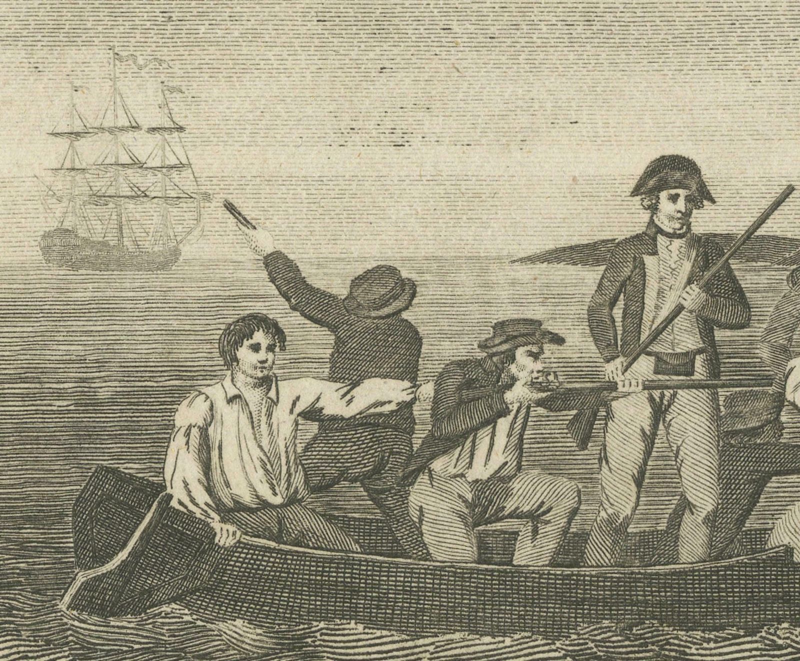 Narrow Escape: Captain Cook's Perilous Departure From Erromango, Circa 1790 £313.75 photo for sale