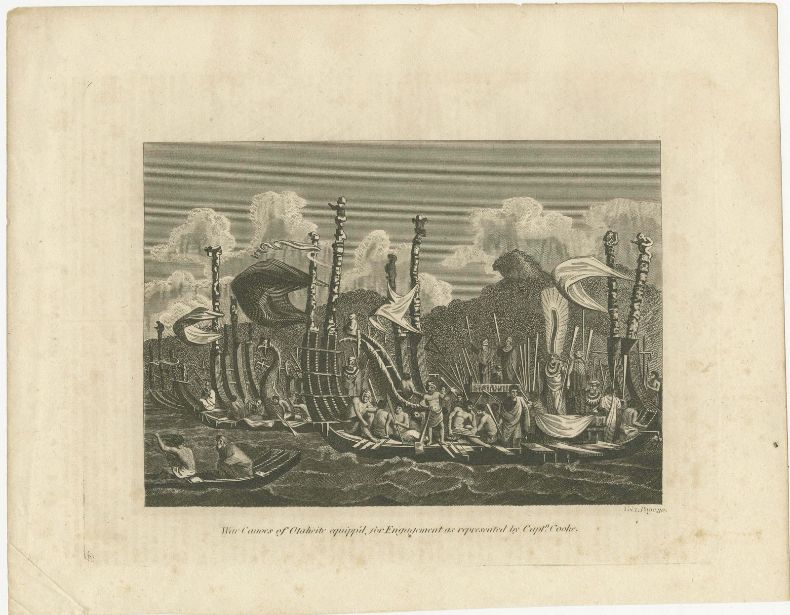 Naval Might Of Tahiti: War Canoes Observed By Captain Cook, Circa 1817 photo furniture