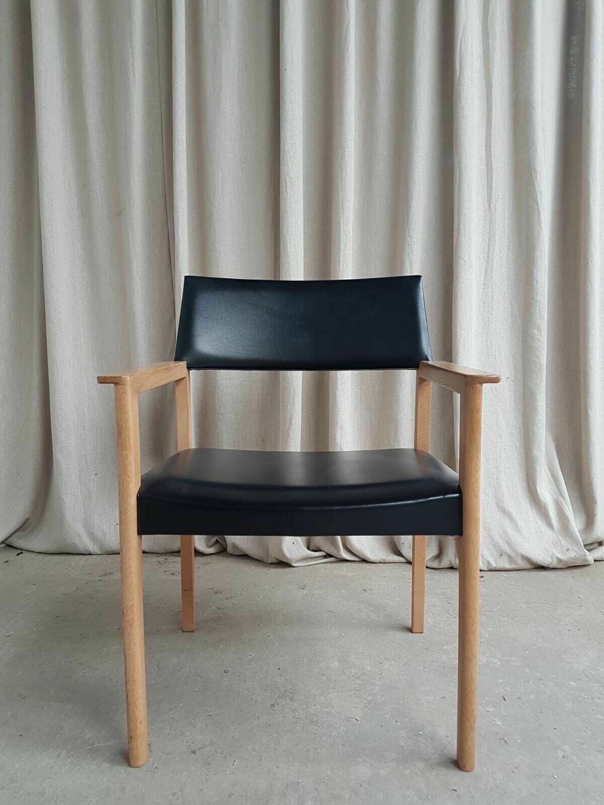 Vtg Late Mid Century Danish Oak Chair Side Occasional Armchair Scandi Retro photo for sale