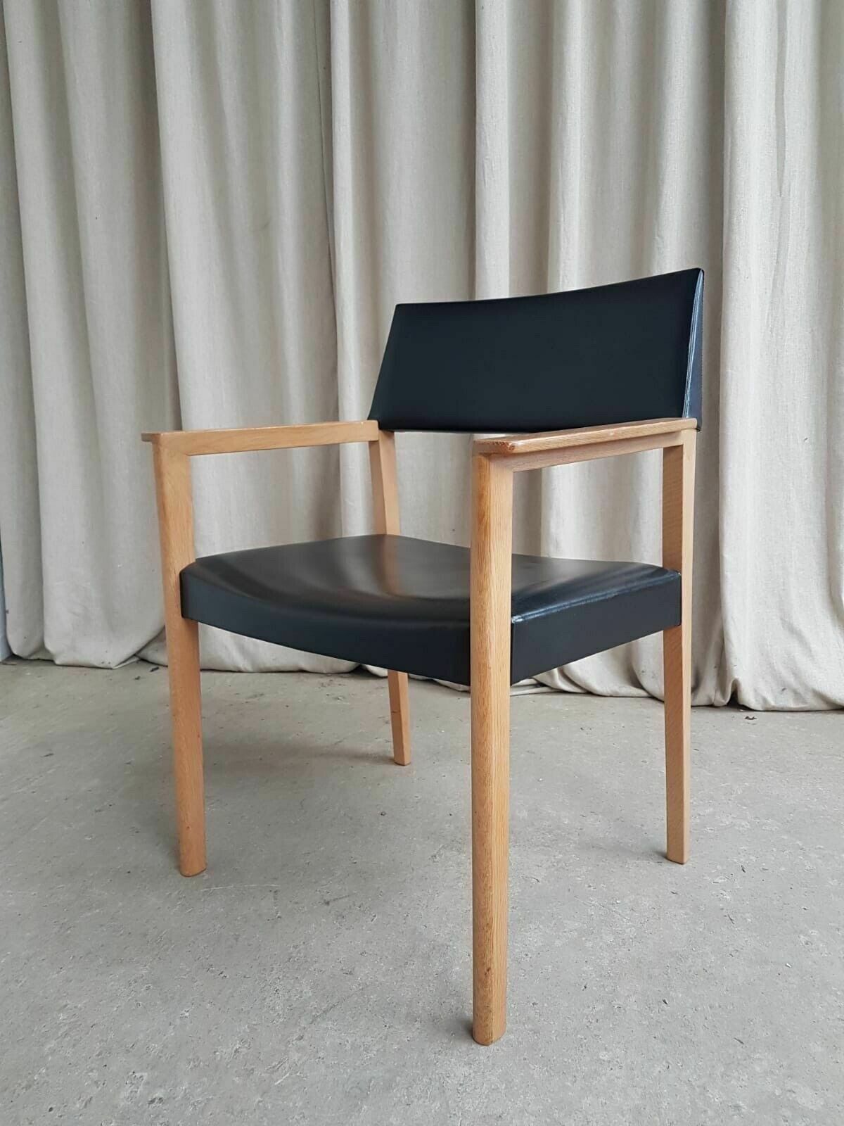 Vtg Late Mid Century Danish Oak Chair Side Occasional Armchair Scandi Retro photo Furniture