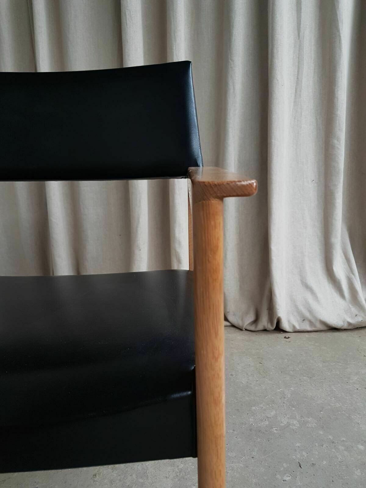 photo furniture Vtg Late Mid Century Danish Oak Chair Side Occasional Armchair Scandi Retro
