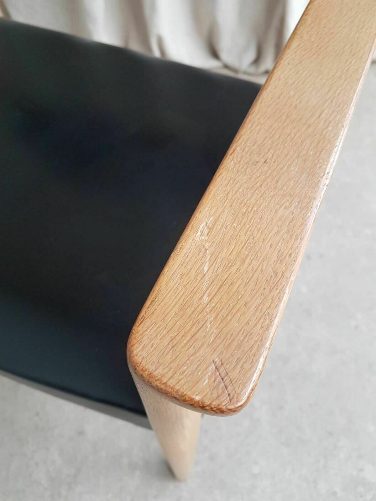 photo for sale Vtg Late Mid Century Danish Oak Chair Side Occasional Armchair Scandi Retro