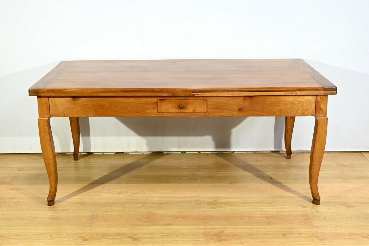 Regional Cherry Wood Table, Louis XV Style – Mid 19th Century