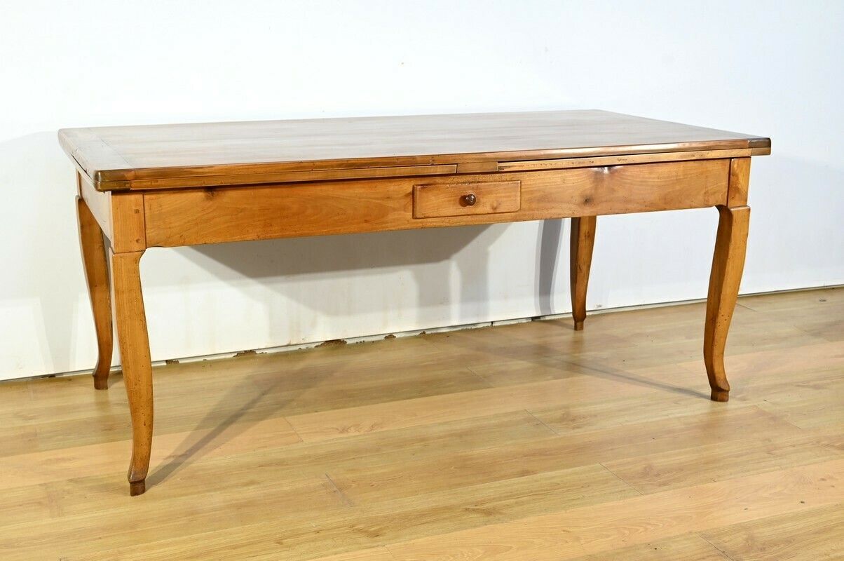 Regional Cherry Wood Table, Louis XV Style – Mid 19th Century photo for sale