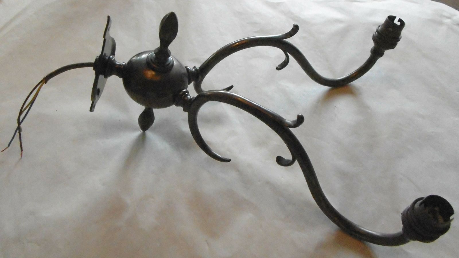 Polished Bronze 2 Arm Wall Light photo furniture