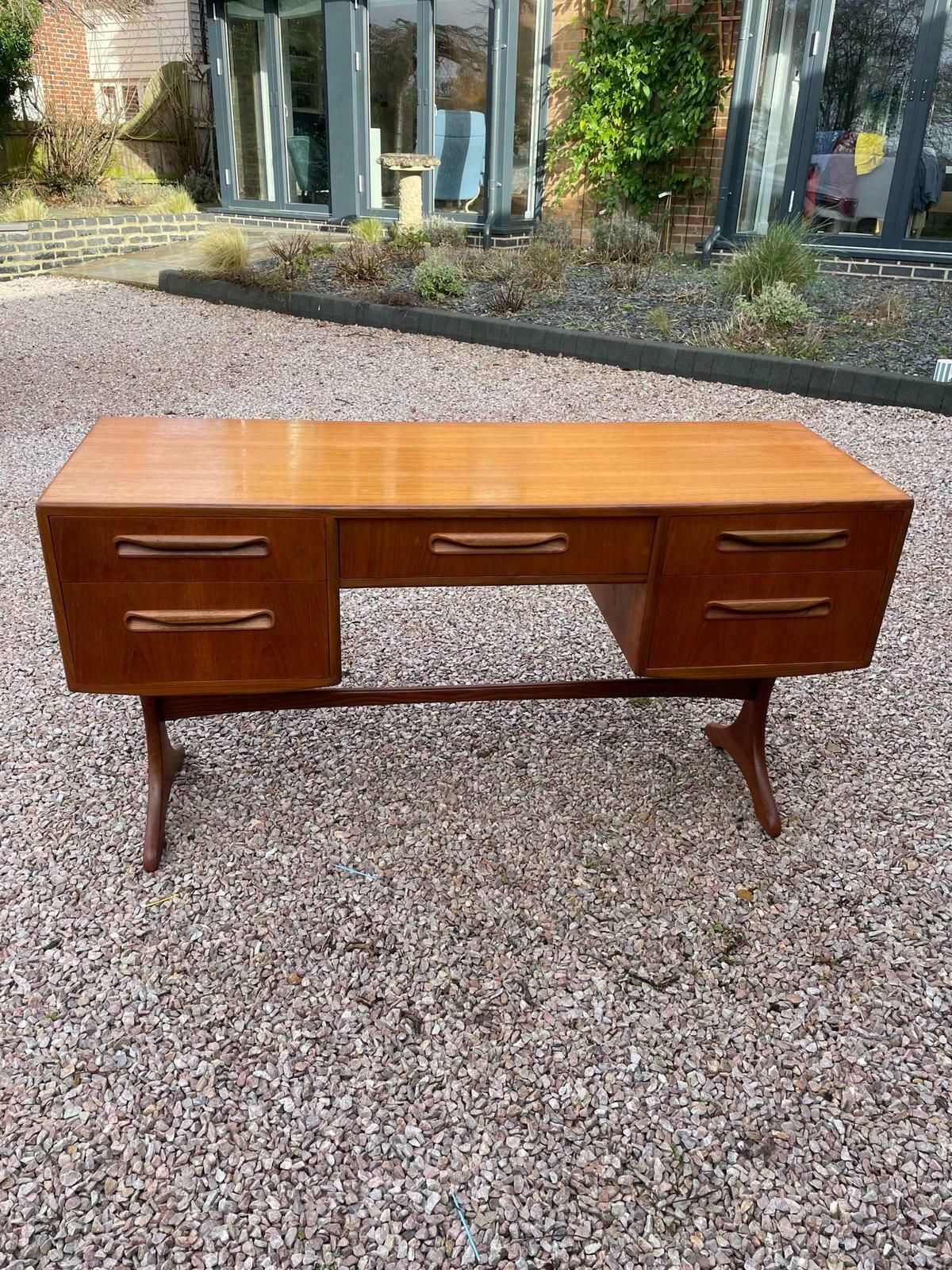 G Plan Fresco Mid Century Teak Desk 60s photo Furniture