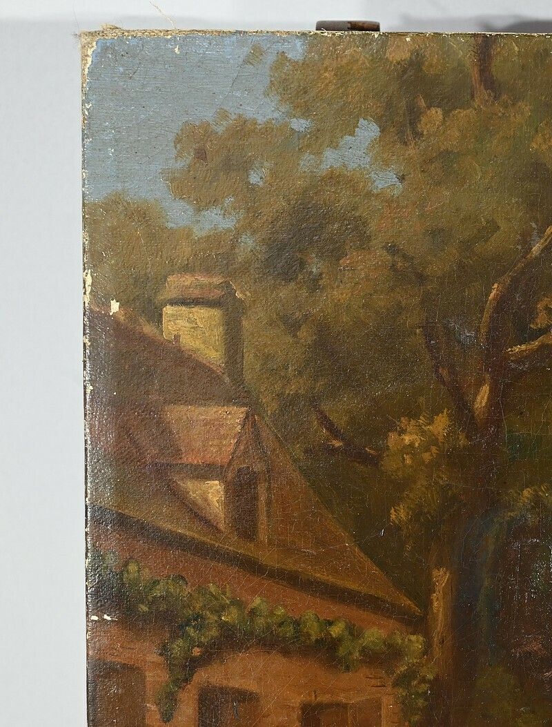 Art Oil On Canvas “Children’s Games”, 19th Century French School photo