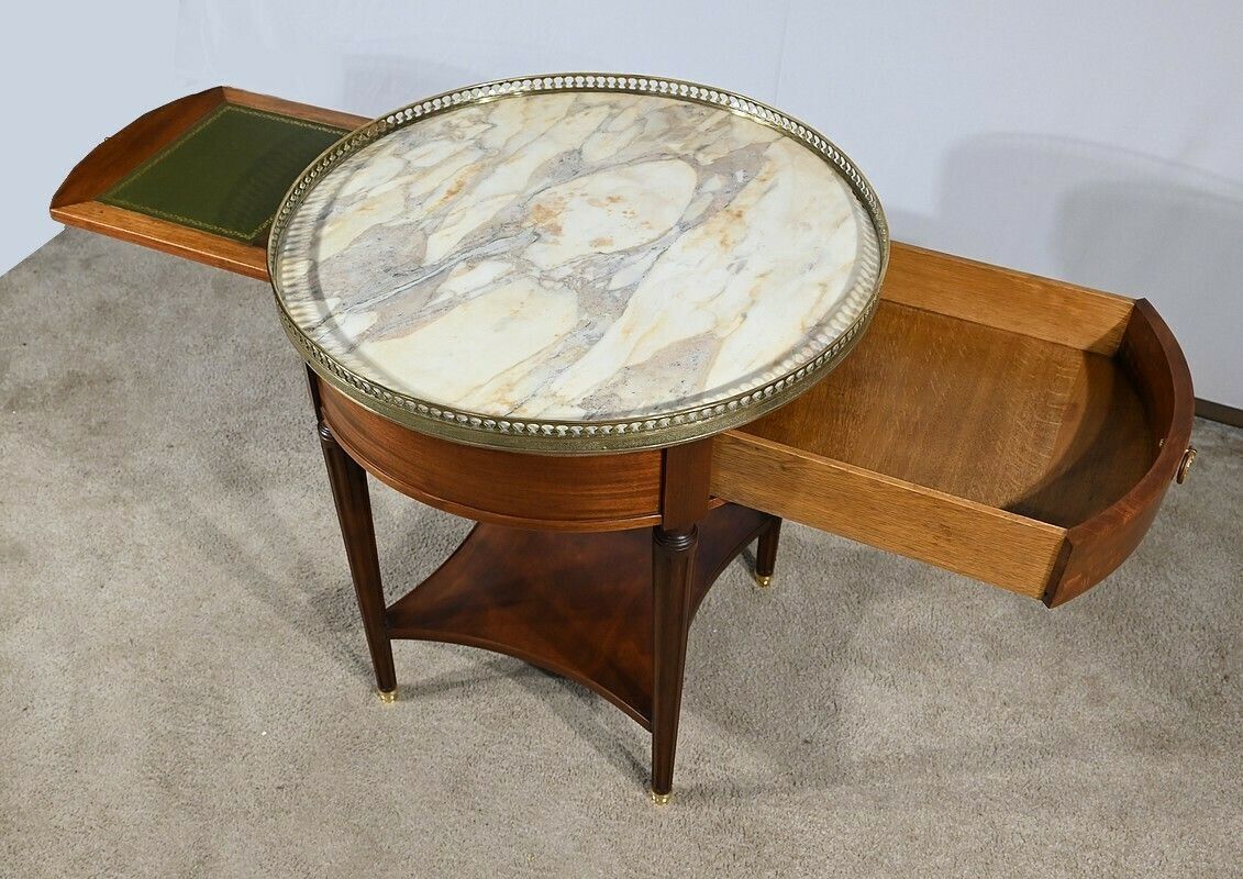Furniture Mahogany Bouillotte Table, Louis XVI Style – Late 19th Century photo