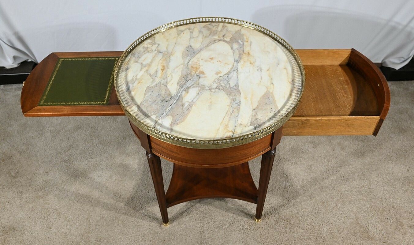 2143.06451583 Mahogany Bouillotte Table, Louis XVI Style – Late 19th Century photo