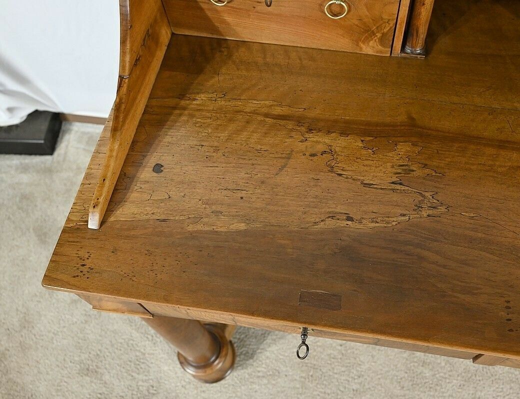 Furniture Rare Property Desk, In Walnut, Empire Period – Early 19th Century photo