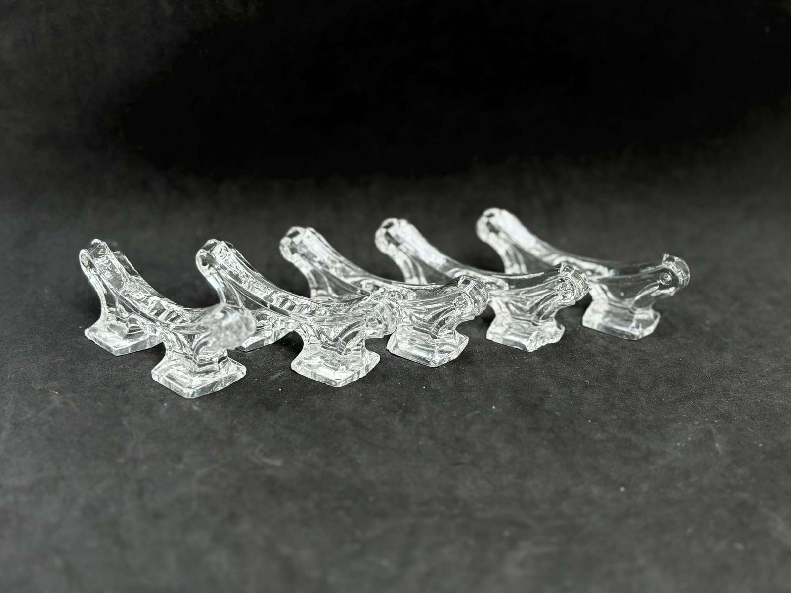 Art Deco 5 Crystal Knife Rest, Knife Holder Val Saint Lambert Beautiful Knife Holder Art Déco From Val St Lambert photo Home Decor