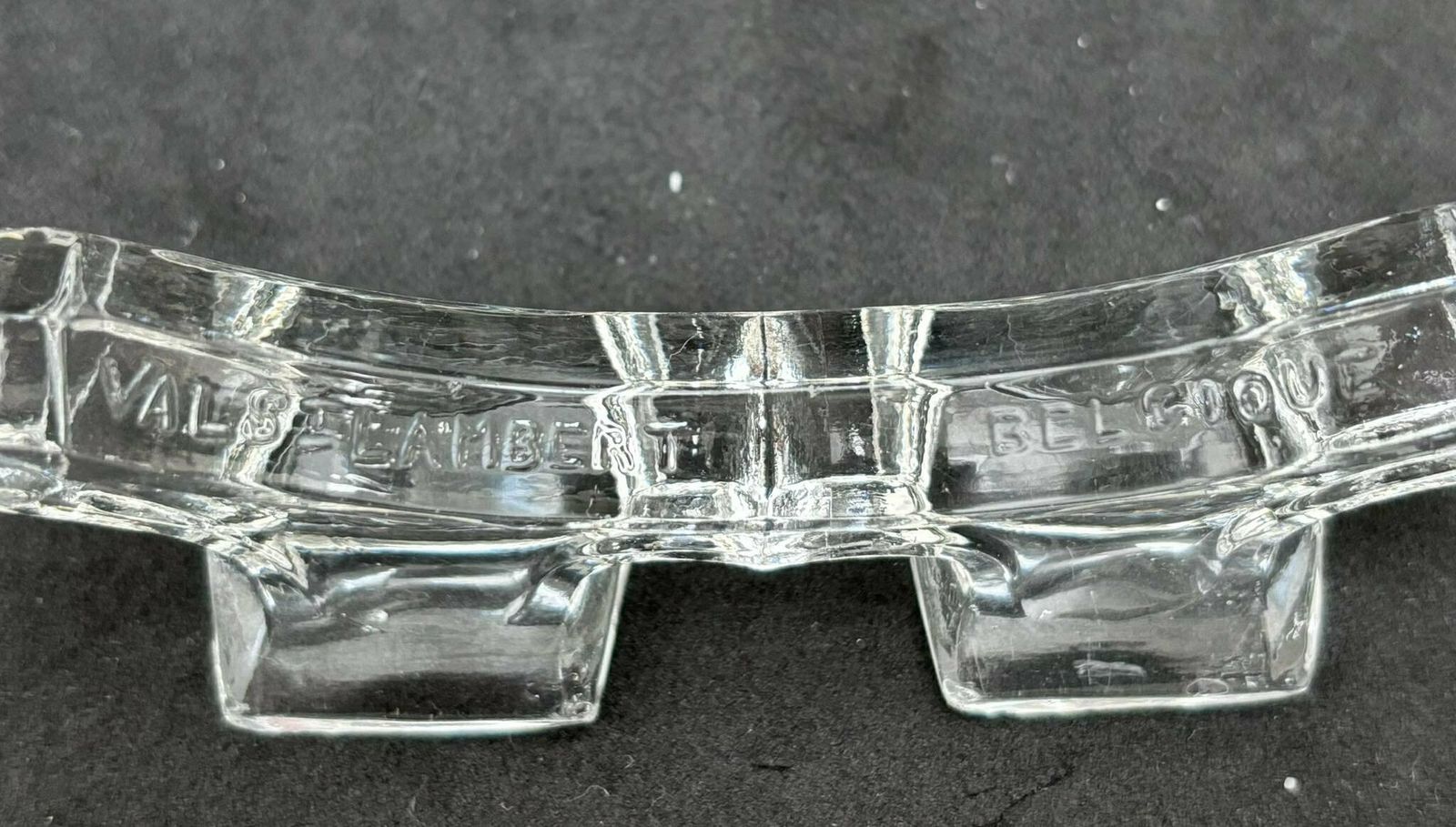 Art Deco 5 Crystal Knife Rest, Knife Holder Val Saint Lambert Beautiful Knife Holder Art Déco From Val St Lambert photo 105.0