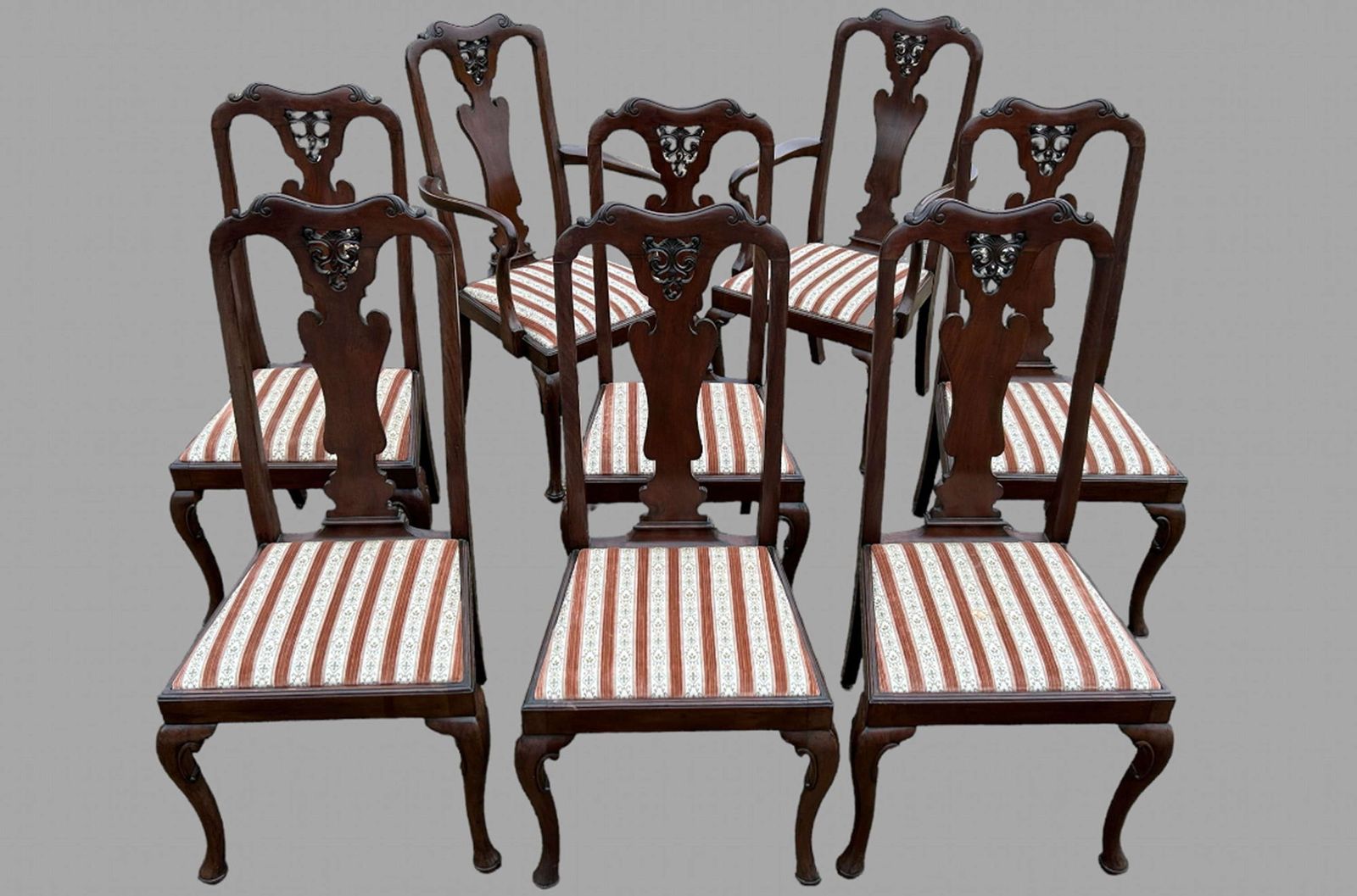A Set Of Eight 19thc Mahogany Dining Chairs photo furniture
