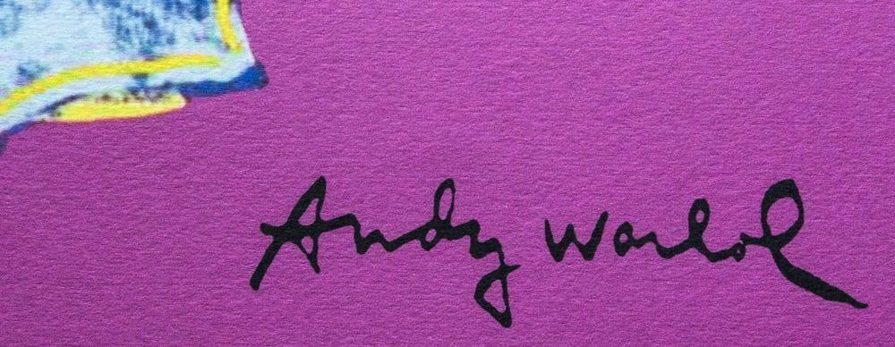 1986 Carnegie Museum Of Art Andy Warhol "Alexander The Great" Lithograph With Purple Background photo furniture