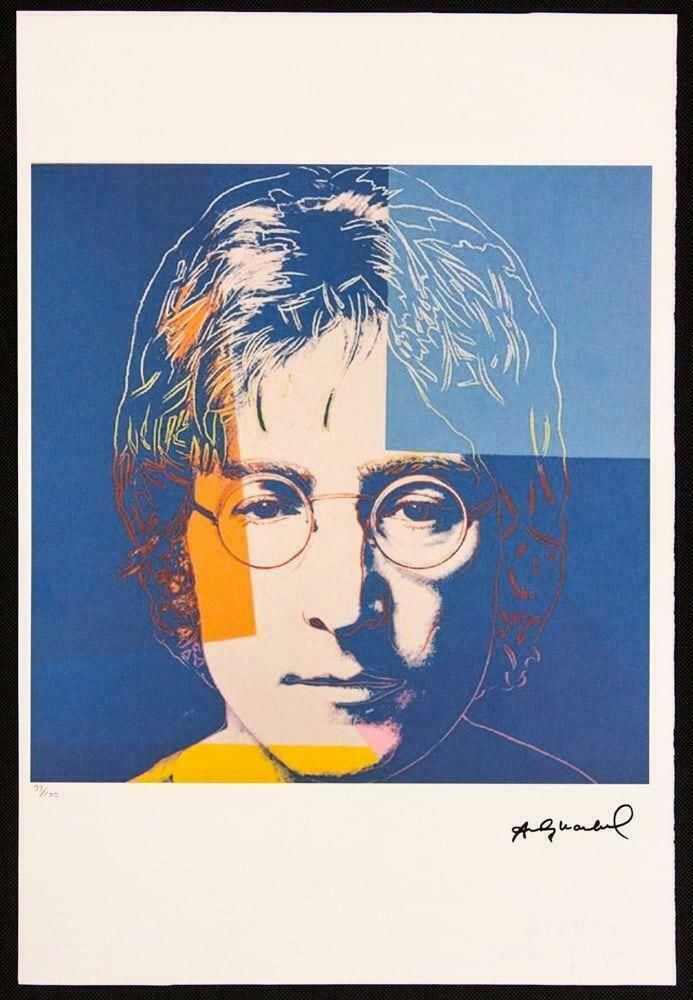 Andy Warhol, John Lennon (Orange Edition), 1980s, Lithograph photo furniture