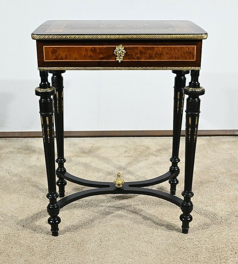Furniture Small Louis XVI Style Living Room Table, Napoleon III Period – Mid 19th Century photo