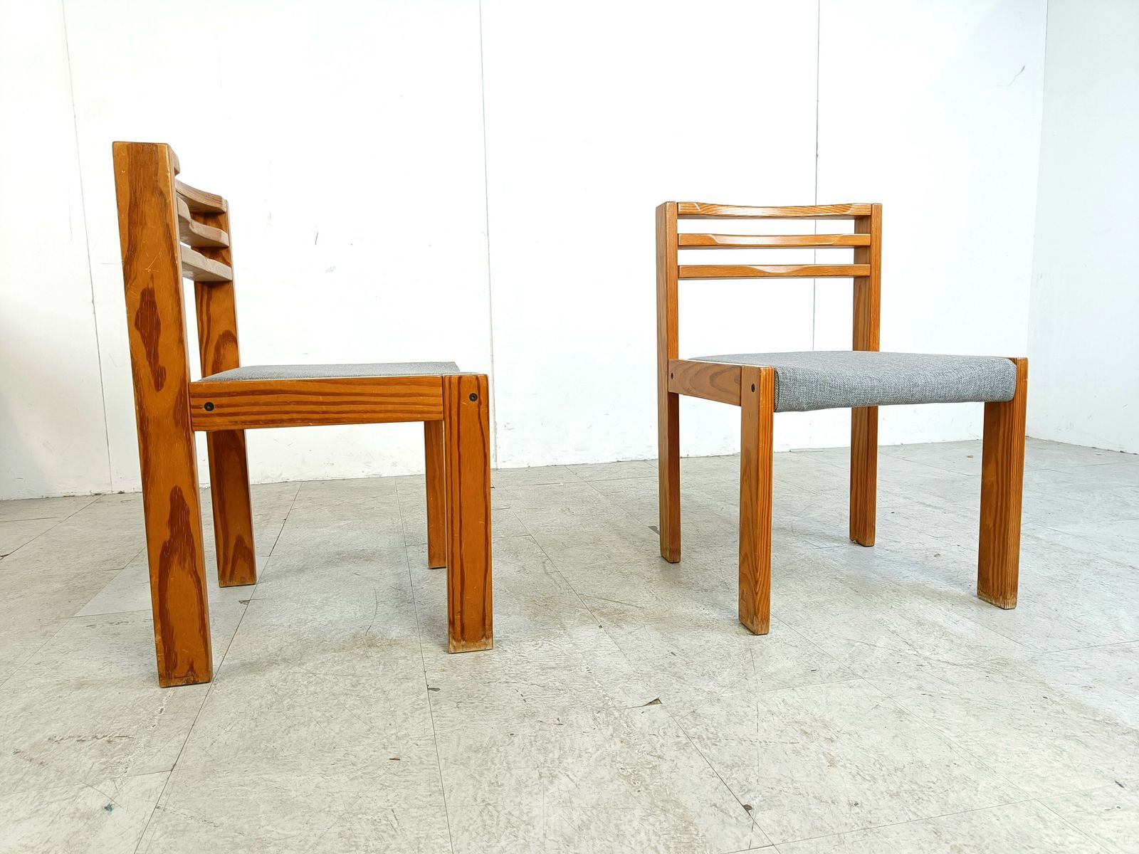 Set Of 4 Pine Wood Sg 1200 Dining Chairs By Cees Braakman, 1970s photo vinterior