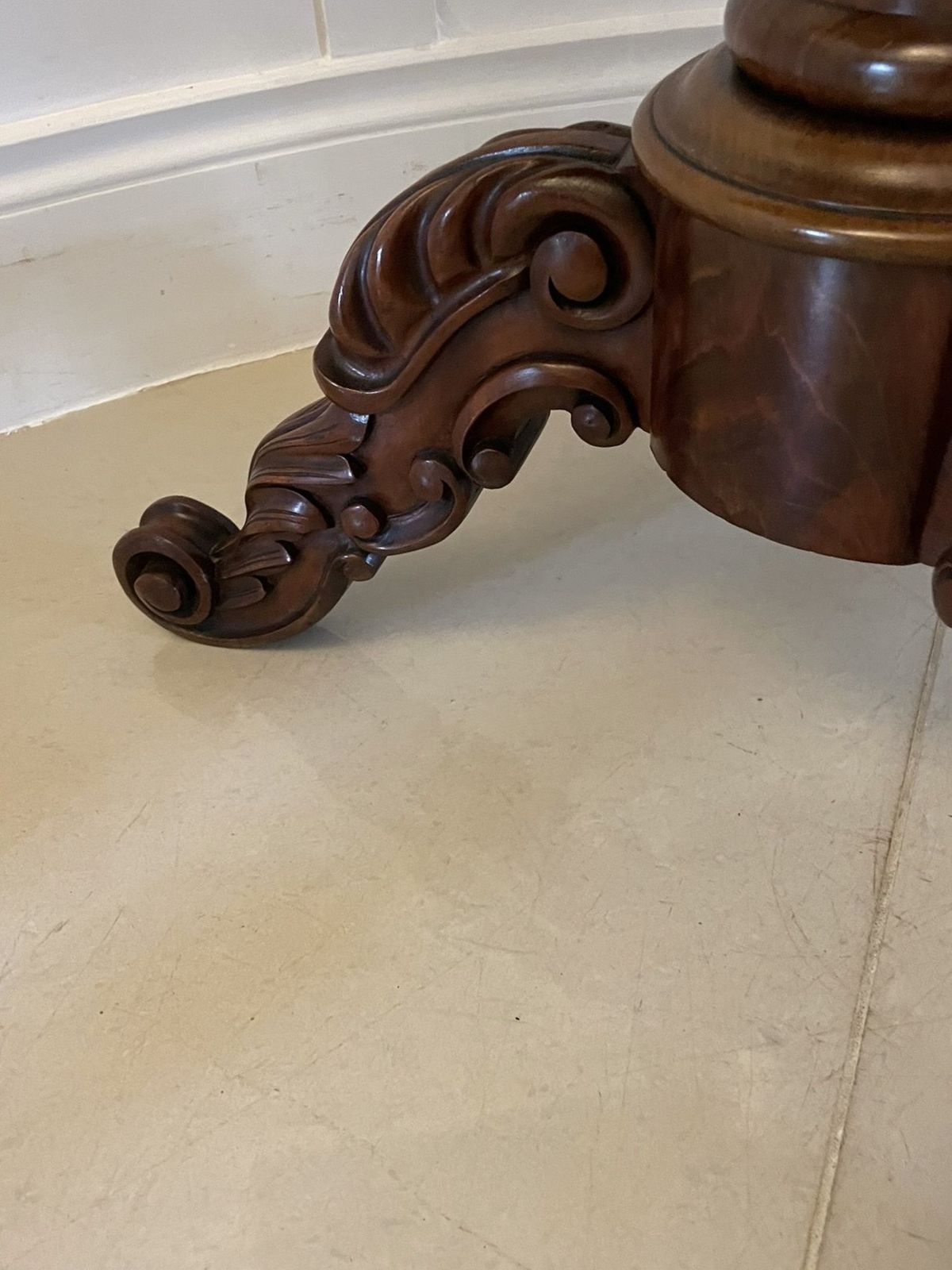 photo for sale Antique 19th Century Quality Figured Mahogany Card Table