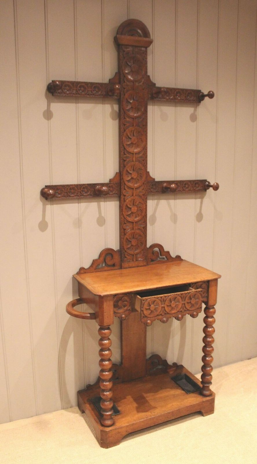 Victorian Carved Oak Hall Stand photo buy