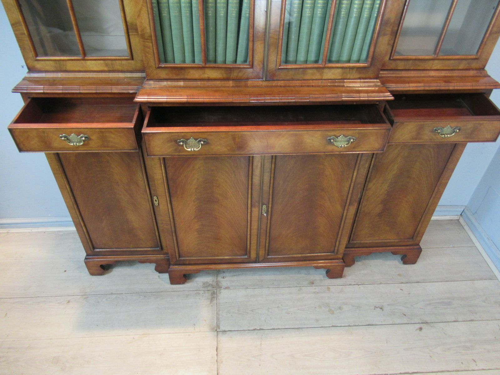 Georgian Style Walnut  Bookcase photo vintage