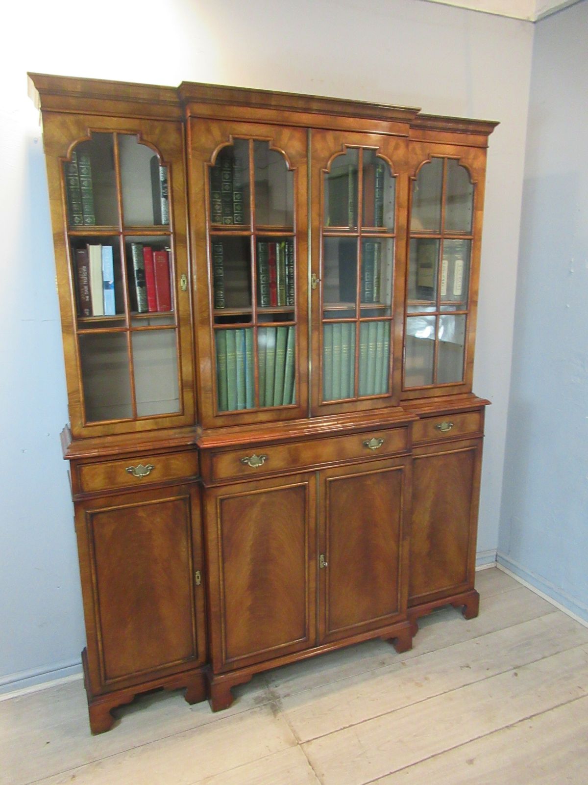 photo for sale Georgian Style Walnut  Bookcase