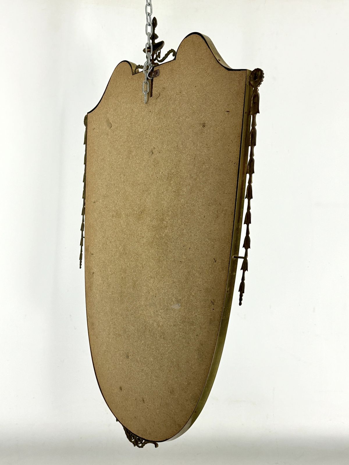 1950.0 Mid Century Italian Mirror In Brass. Italy 1950s photo