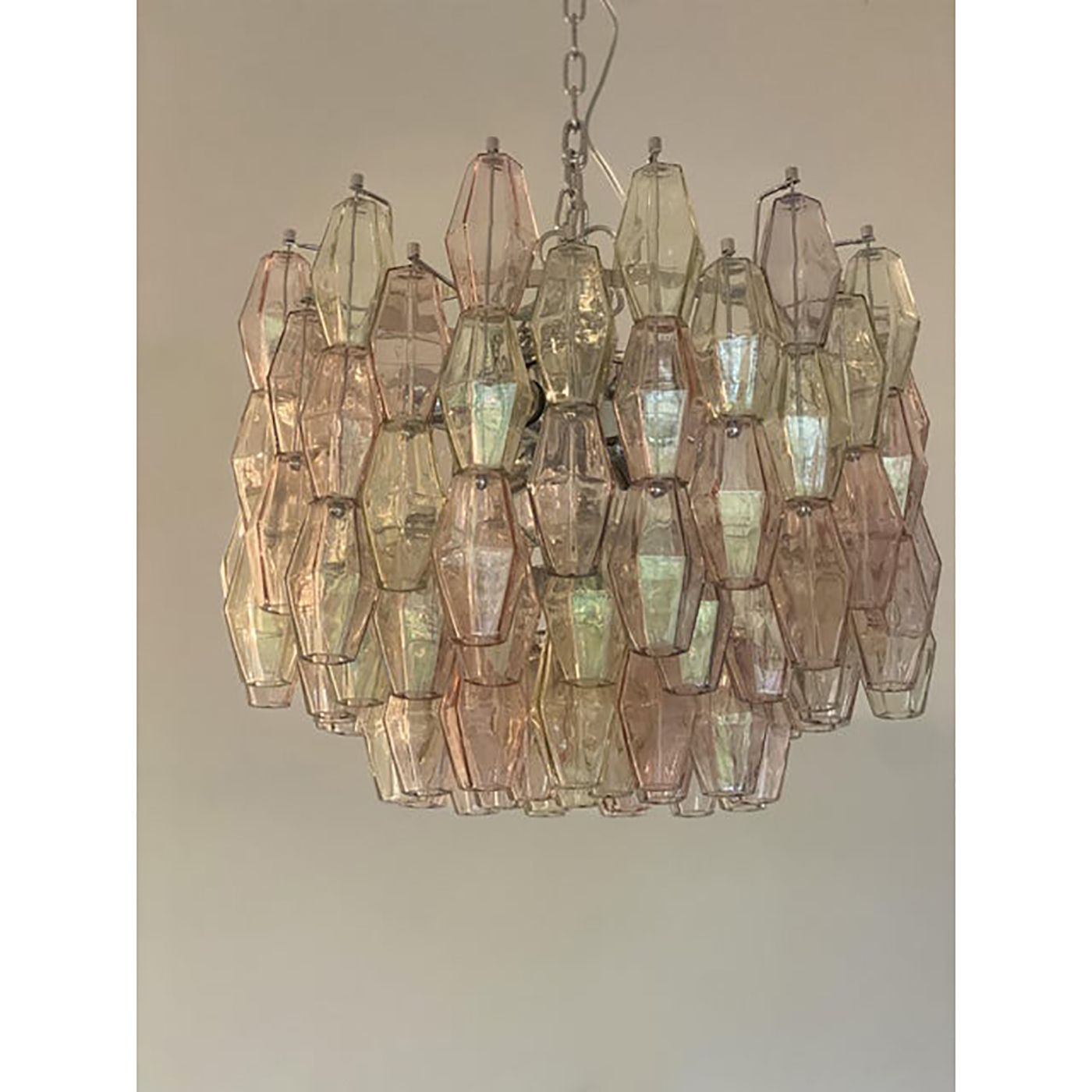 Contemporary “Poliedri” Murano Glass Chandelier photo for sale