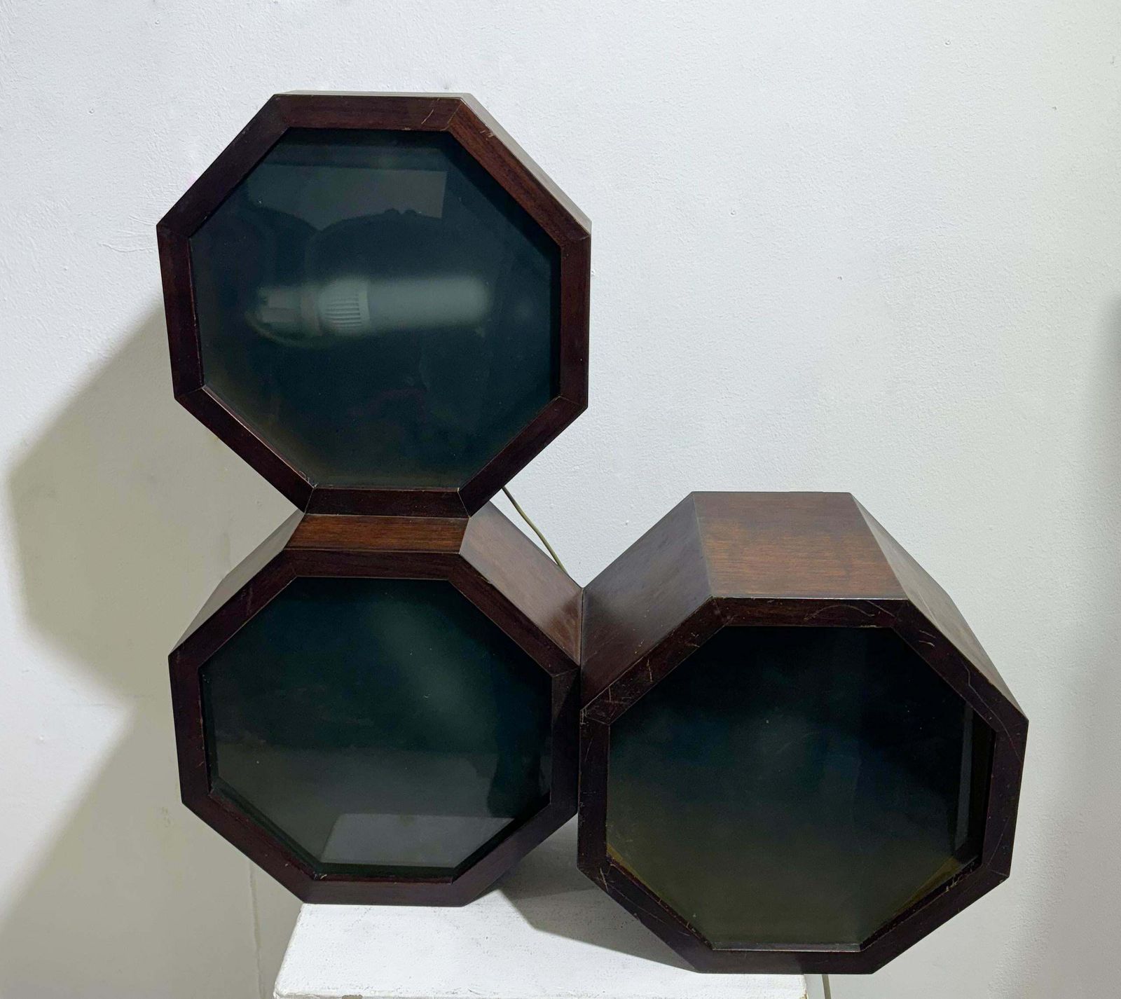 Mid Century Wooden Wall Light/ Ceiling Light, Italy, 1960s photo Lighting