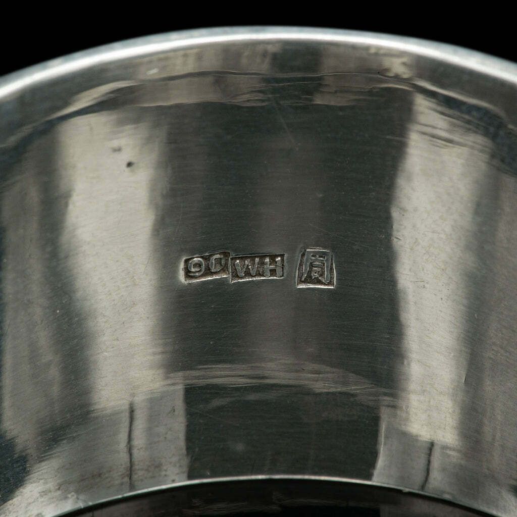 photo furniture Antique Napkin Ring, Chinese, Silver, Table Decor, Hallmark, Victorian, C.1900