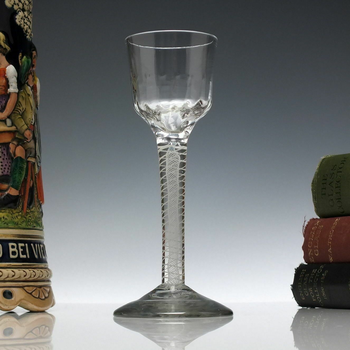 Georgian Antique Opaque Twist Wine Glass C1760