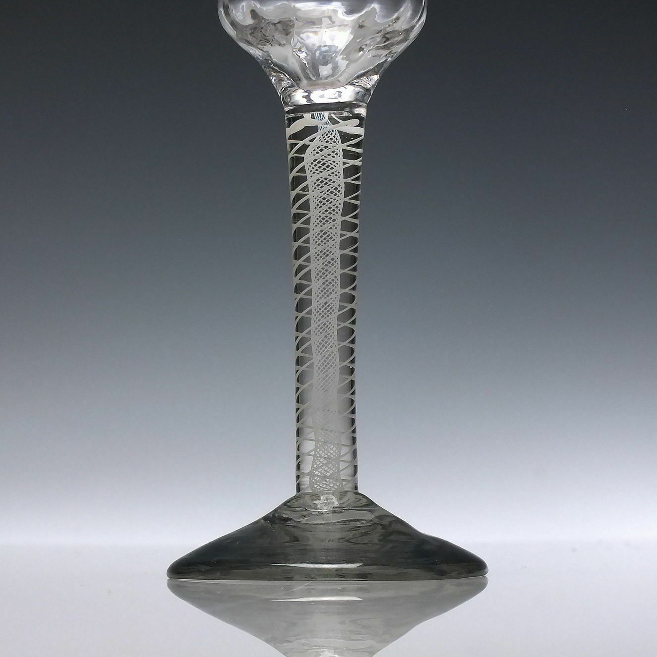 Georgian Antique Opaque Twist Wine Glass C1760 photo vinterior
