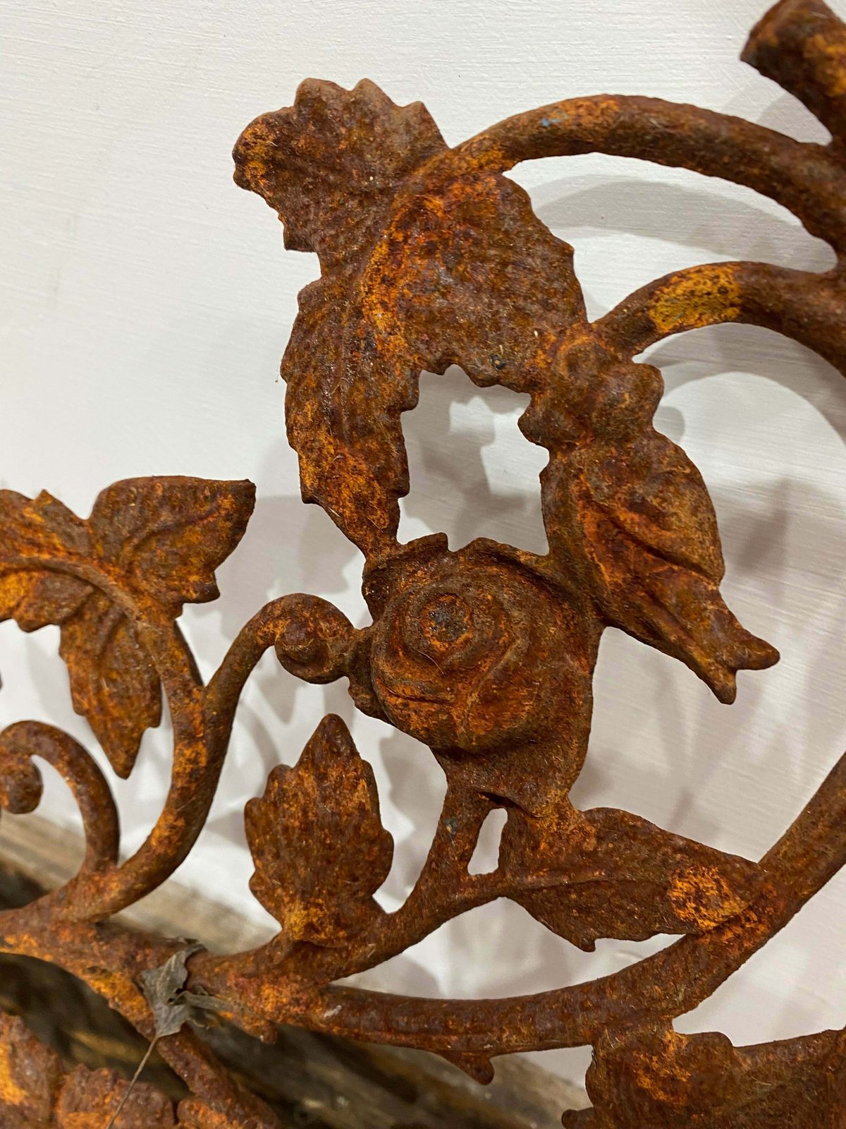 Vintage Cast Iron Brackets With Roses photo furniture
