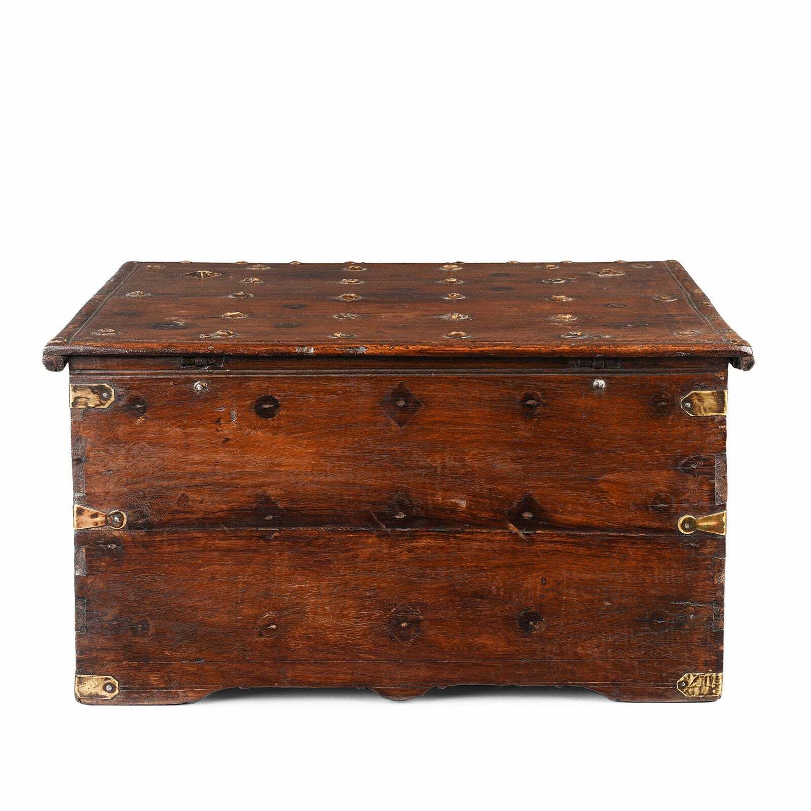 photo furniture Antique Indian Studded Rosewood Peacock Box From Saurashtra   19th Century